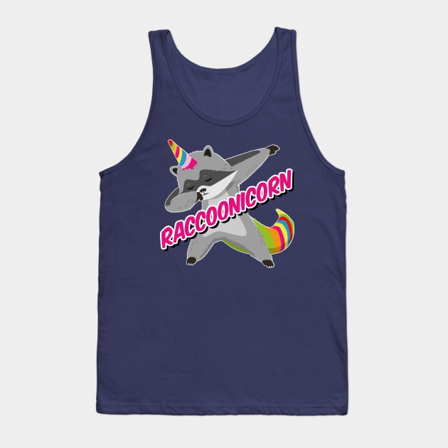 Raccoonicorn Unicorn Raccoon Dabbing Tank Top by propellerhead